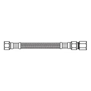 Kissler 88-2005 Braided Connector with Nut and Ferrule 3/8 in Compression 88-2005 Clearance