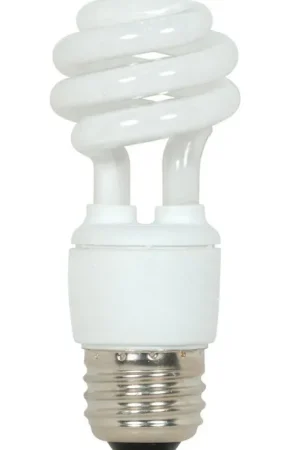 SATCO S7212 9W T2 Coil Compact Fluorescent Light Bulb with Medium Base High Quality