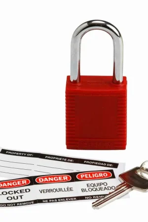 Buy Direct Brady 103533 DP-BRADY SAFETY PADLOCK, 1.5 KD RED