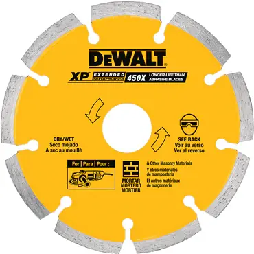 Shop Now DeWalt DW4739 6 In. x 0.250 XP Diamond Tuck Point Blade
