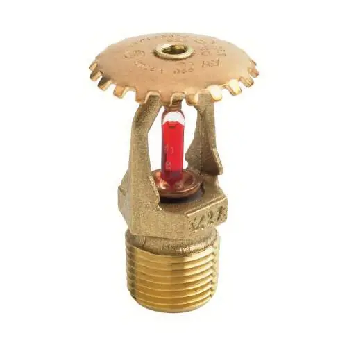 Victaulic S271ACS410 FireLock V2703 Plain Brass Standard Response Upright Sprinkler 1/2 in NPT 155 deg F 5.6 K-Factor Premium
