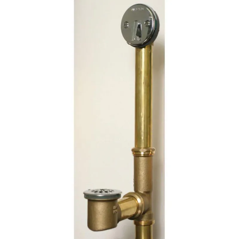 Watco 502-TQ-BRS-CP Quick Adjust 16 in. Brass Trip Lever Drain in Polished Chrome Best Seller