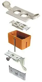 CARLON SC100FBBC Non-metallic Low Voltage Adjustable Floor Bracket with Brass Cover Final Sale