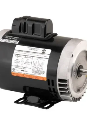 U.S. Motors EU2002B General Purpose Single Phase ODP J-Face/Rem Base Motor New Release