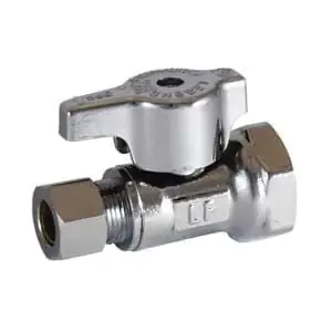 Markdown Legend Valve 114-703NL 1/2F x 3/8 OD T-596NL No Lead Chrome Brass 1/4 Turn Straight Stop Valve