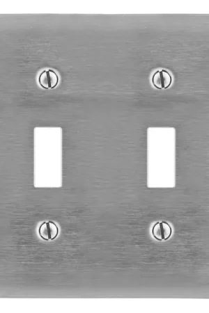 Hubbell SS2 2-Gang 2-Toggle Switch Wallplate 302/304 Instant Buy