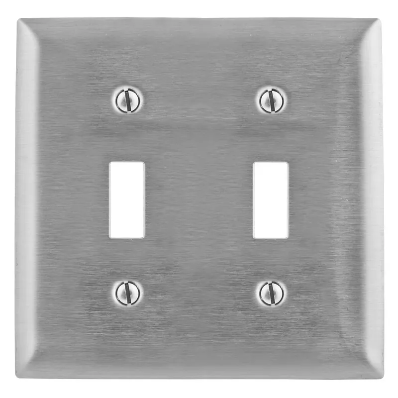 Hubbell SS2 2-Gang 2-Toggle Switch Wallplate 302/304 Instant Buy