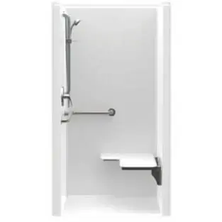Aquatic 1363BFSD 42-1/2 x 77 in. Alcove Shower Unit in White Genuine
