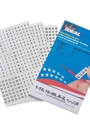 Ideal 44-109 Wire Marker Booklet 1/4 x 1-1/2 IN Today Only