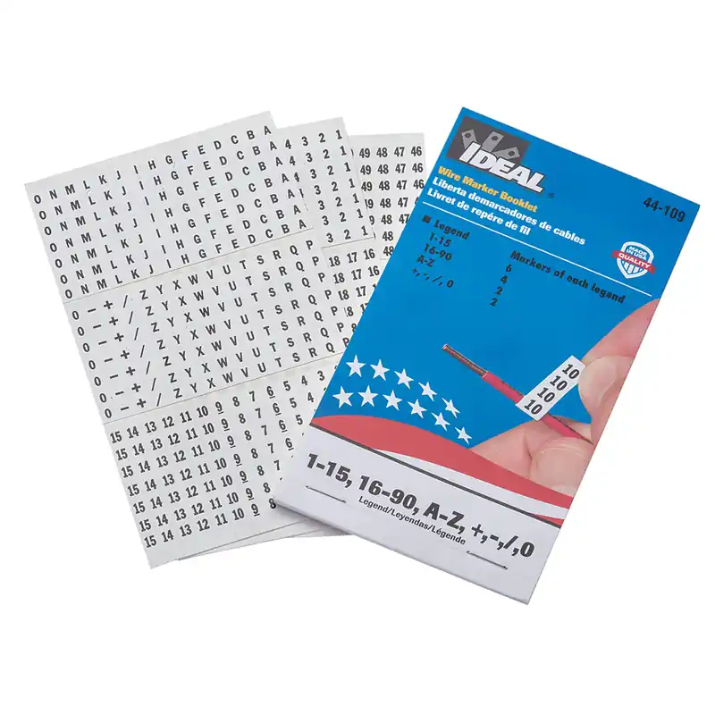 Ideal 44-109 Wire Marker Booklet 1/4 x 1-1/2 IN Today Only