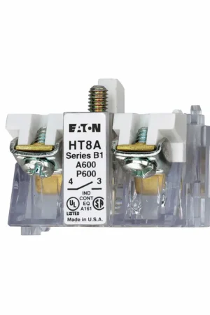 Limited Offer Eaton HT8A 30.5 mm 600 VAC 10 Amp 1NO Standard Push Button Contact Block