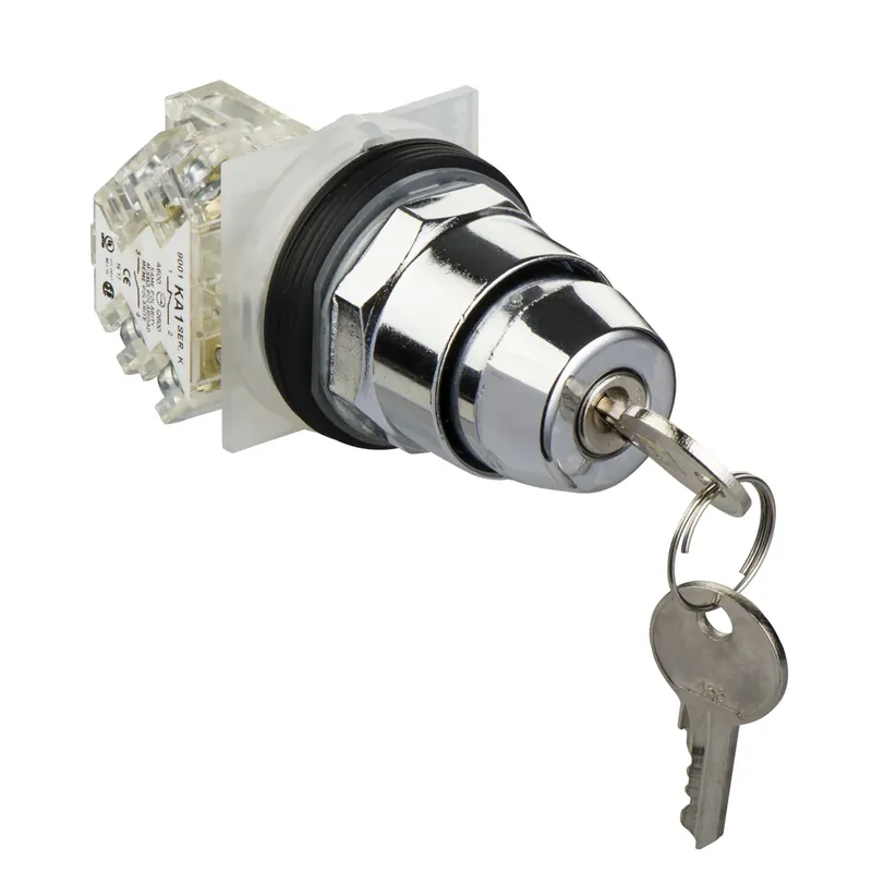 Schneider Electric 9001KS11K3H13 Selector Switch Harmony 9001K Metal Key Switch Key Active Right Left 30mm Key E10 2 Positions Cam E Stay Put Must Have