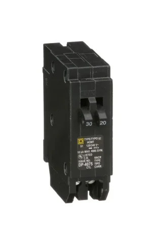 Express Delivery Square D HOMT3020 1-Pole 30/20 Amp 120/240 Volt Plug-On Thermal Magnetic Miniature Circuit Breaker