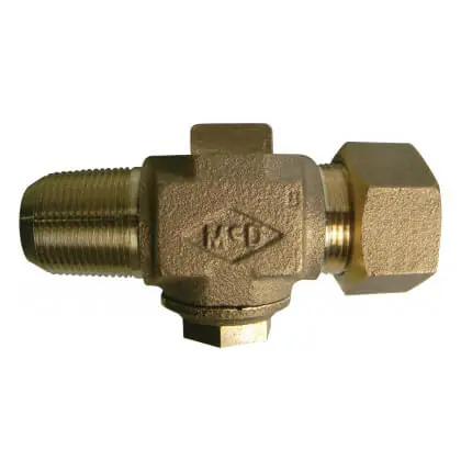 AY McDonald 5130-171 74701T 1 1/4 AWWA x T CTS Plug-Style Corporation Stop (Lead-Free) Deal