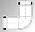 Harco Fittings 118-030 3 x 3, Gasketed x Gasketed, 200 PSI, SDR 21, Lead-Free, PVC, 1-Piece, 90D Bend One Day Deal