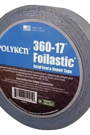 Flash Sale Berry Global 360-173 Polyken Foilmastic 2 mil Foil/Butyl Sealant Tape 3 inch x 33.3 yd
