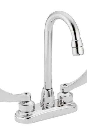 Last Chance Moen 8278 M-DURA Commercial 2-Handle Bar Faucet, 5-1/4 in. Spout Reach in Chrome Plated