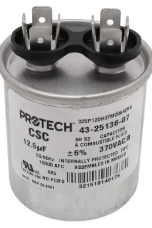 Save Now Rheem 43-25136-07 Capacitor - 12.5/370 Single Round