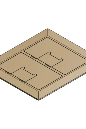 Premium Carlon E9762BR Two Gang Rectangular Floor Box Cover Width 7.13 Inches x Length 8.25 Inches