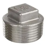 Smith-Cooper International 4381037270 1-1/2 MPT Class 150 Cast 316 Stainless Steel Heavy Pattern Solid Square Head Plug Secure Checkout