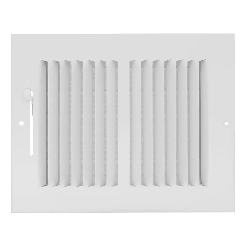 Latest Hart & Cooley 703918 8 x 6 White Two-Way Steel Sidewall/Ceiling Register