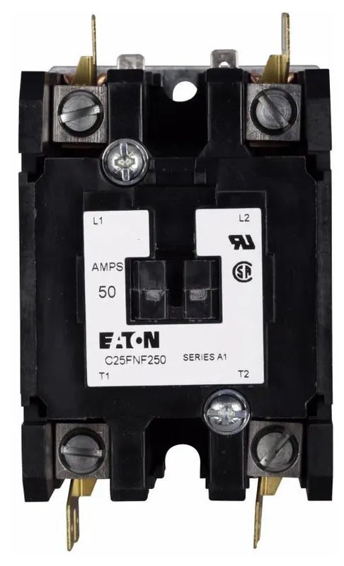 Eaton C25FNF350B Definite Purpose Contactor, 3-Pole, 240 VAC, 50 Amp Today Only