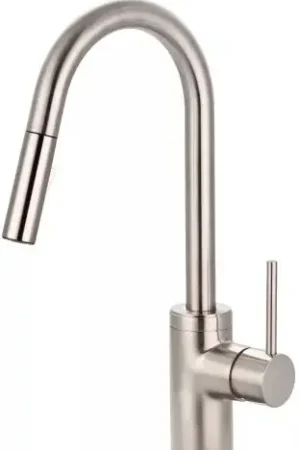 Pioneer 2MT260-BN Kit-motegi 1 Or 3 Hole Single Lvr Handle Gooseneck Spt W/pull-down Spray Head 3/8 Flex-pvd Bn Bargain