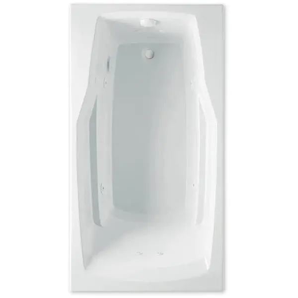 Buy Today Aquatic 3760620-WH Bathtub, Soaking, Rectangular Shape, 60 in L x 32 in W, Universal Drain
