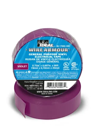 Ideal 46-1700C-VIO 3/4X66'X 7MIL GP Tape Violet Next Day Delivery