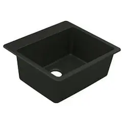 Shop Now Moen GGB3019B Granite Series 25 x 22 in. 5-Hole Granite Single Bowl Dual Mount Kitchen Sink