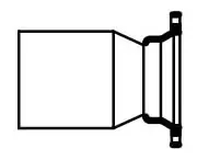Markdown Star Pipe Products MJRS0804 8 x 4 Mechanical Joint x Small End Bell 300 PSI