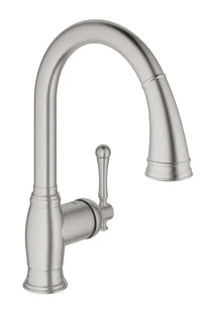 Crafted GROHE 33870DC2 Bridgeford Ohm Sink Pull-Out Spray, SuperSteel Infinity