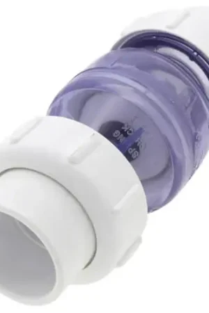 Certified NDS 1700C15 1-1/2 IPS PVC Clear True Union Spring Check Valve Socket