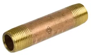 Secure Checkout Smith-Cooper International 86NI4012015C 1-1/4 x 1-5/8 MPT x MPT Schedule 40 Lead-Free Seamless Red Brass Straight Close Nipple