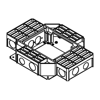 Wiremold RFB4-SS 13-5/8 x 10 x 2-7/16 Shallow Stamped Steel Recessed Floor Box Best Choice