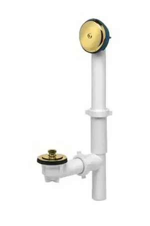 Must Have Oatey DB8227CPBG SCS Dearborn Brass Plastic Tubular Uni-Lift Bath Waste Full Kit, 1/2 inch, Chrome