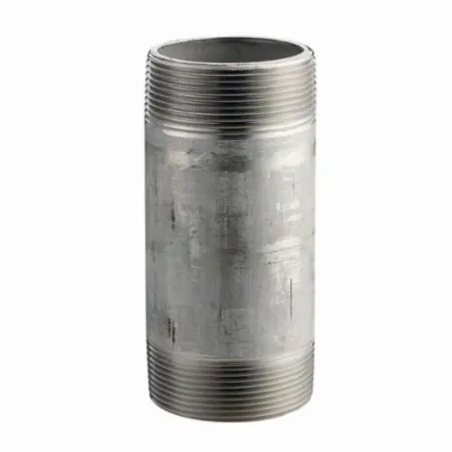 Merit Brass 4512-600 Pipe Nipple 3/4 in x 6 in L MNPT 304L Stainless Steel SCH 80/XH Certified