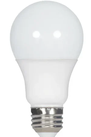 Shop Now SATCO S9704 Signature 10W A19 LED Bulb Medium E-26 Base 3000 Kelvin 220 Degree Dimmable