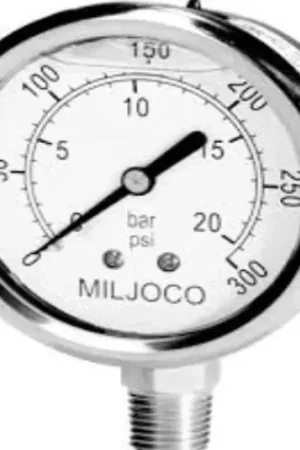 Miljoco PLF4098L08 4 0-300 Liquid Gauge Stainless Steel/Brass Limited Time