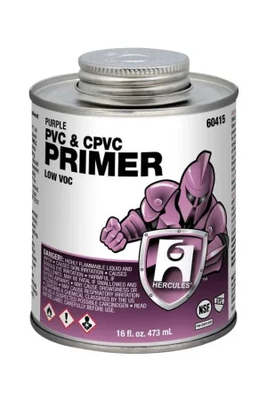 Special Discount Hercules 60415 PVC & CPVC Pipe and Fittings Purple Primer 16 oz