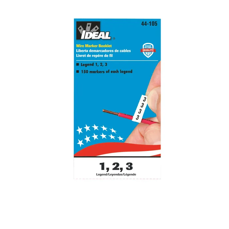 Ideal 44-105 Wire Marker Booklet 1/4 X 1-1/2 IN Must Have
