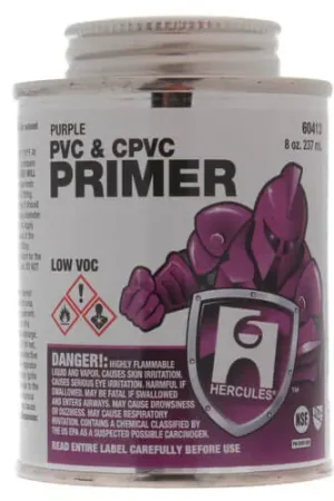 Big Sale Hercules 60413 PVC & CPVC Pipe and Fittings Purple Primer 8 Ounce