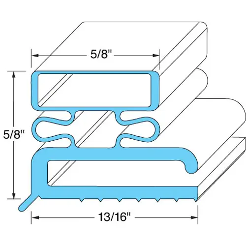 Door Gasket 6 7/8 X 23 3/8 KAI21461 for Kairak Luxury
