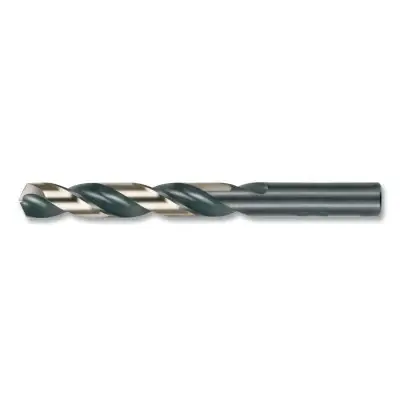CLE-LINE C18002 1878 Heavy-Duty Black and Gold with Flats Jobber-Length Drill Bit 0.0938 in dia Cutting 2.25 in OAL Genuine