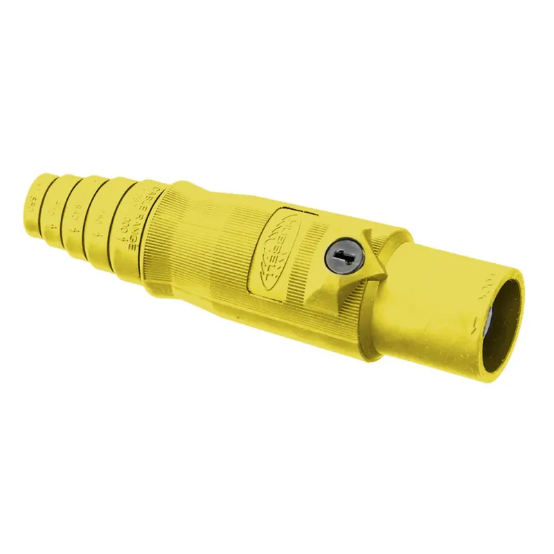 Top Pick Hubbell HBL400MY Single Pole, 400A Male Plug, Yellow