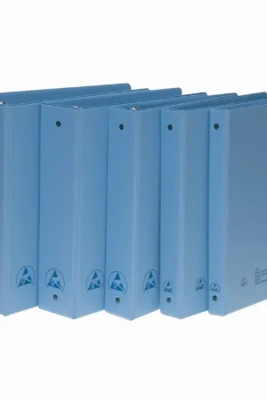 Desco 07410 ESD Safe Static Dissipative Binder with 1 Ring Size in Blue Top Pick