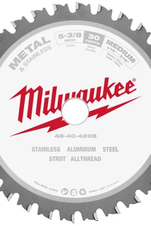 Price Cut Milwaukee 48404205 5-3/8 Metal & Stainless Cutting Circular Saw Blade 5/8 Arbor