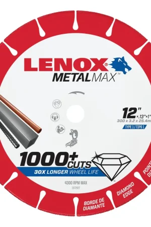 Markdown LENOX TOOLS 1972927 DIAM CUTOFF WHEEL 12 X 1