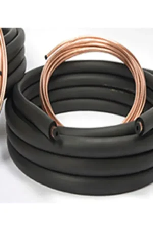 Crafted Great Lakes Copper 015534 Line Set, 3/8 x 3/4 x 50' Insulation 3/8 Standard Black Plain End