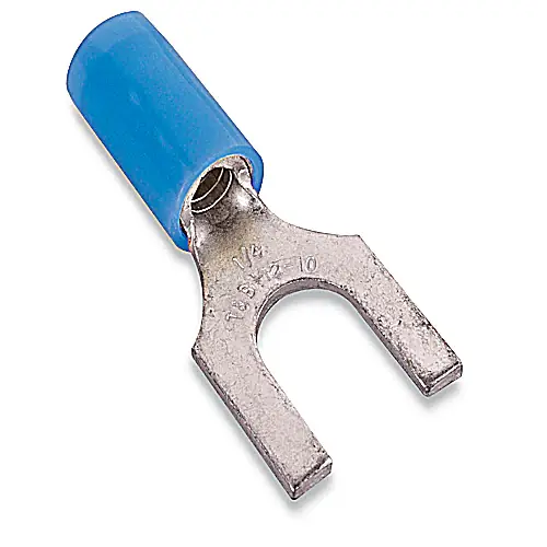 Top Rated ABB RB14-8F Nylon-Insulated Fork Terminal - #18-14, #8bolt